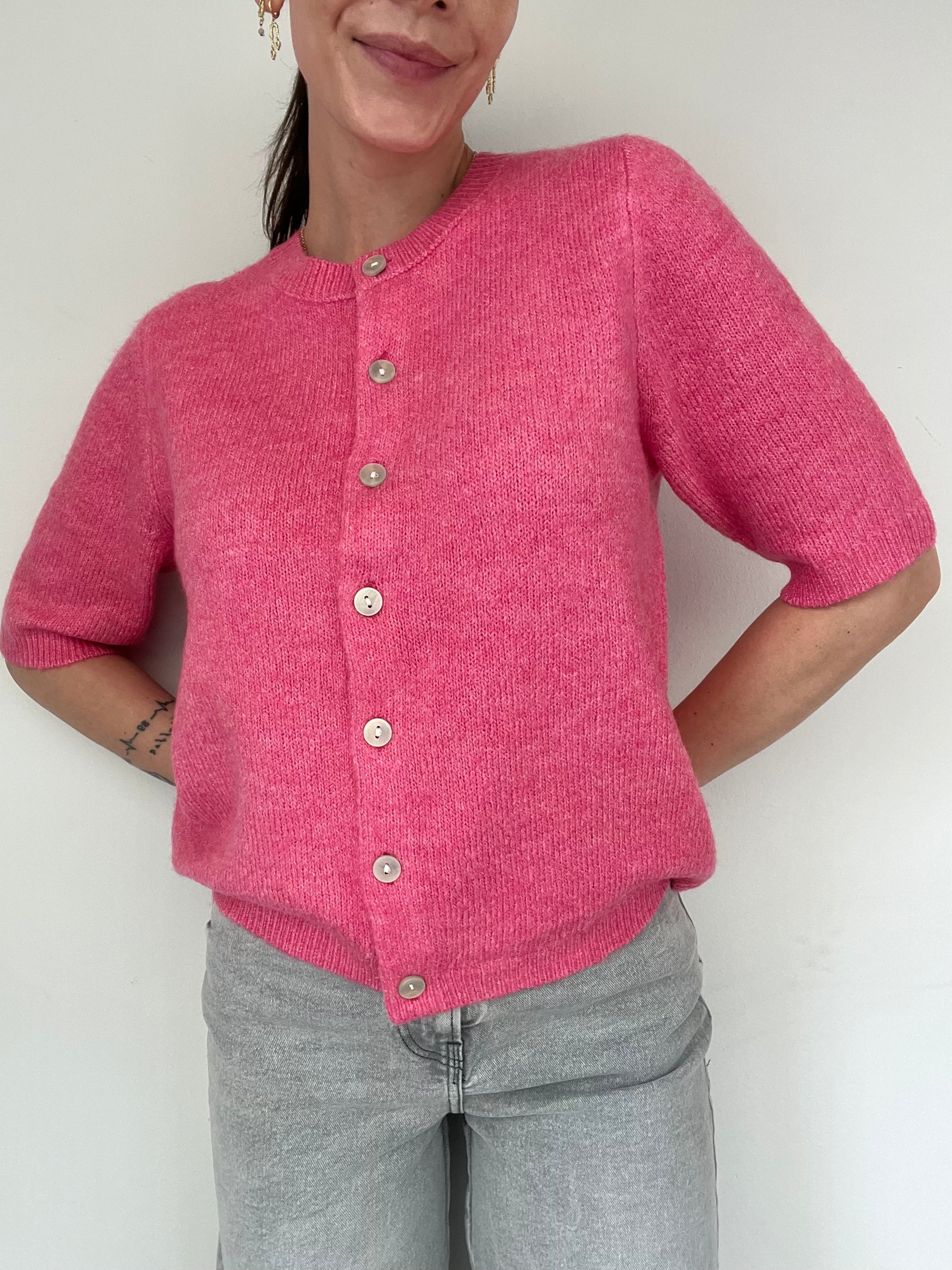 VIDAINTY Knit Cardigan - Sangria Sunset
